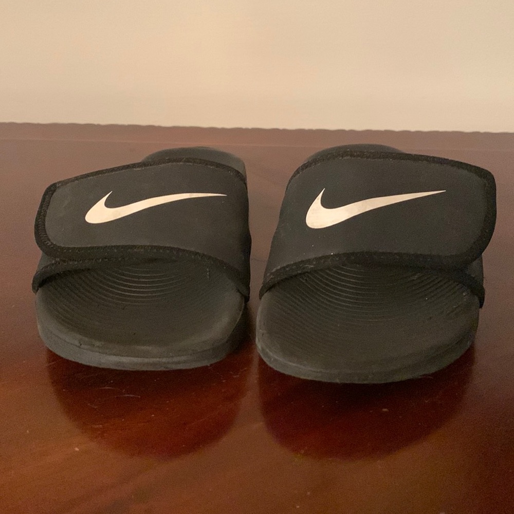 Nike Sliders, Black, Kids, Size 1
